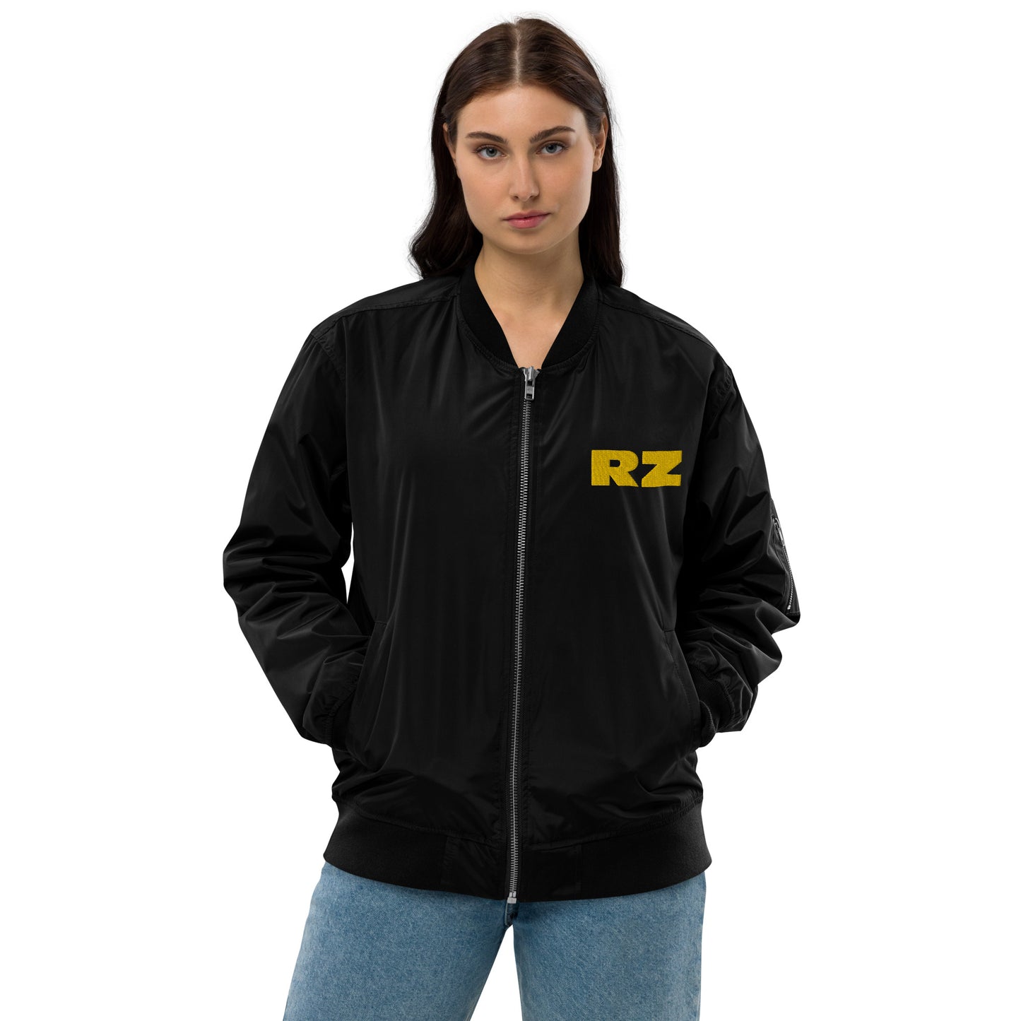 Chaqueta doble bordado bomber premium RZ unisex