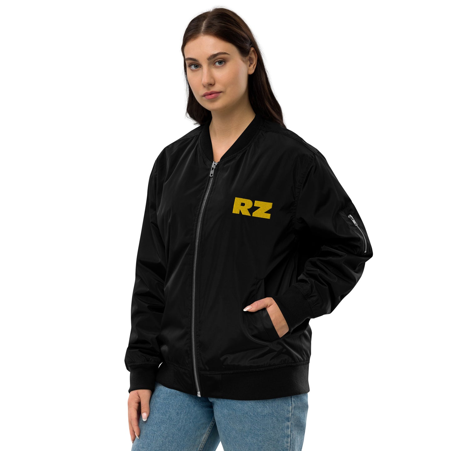 Chaqueta doble bordado bomber premium RZ unisex