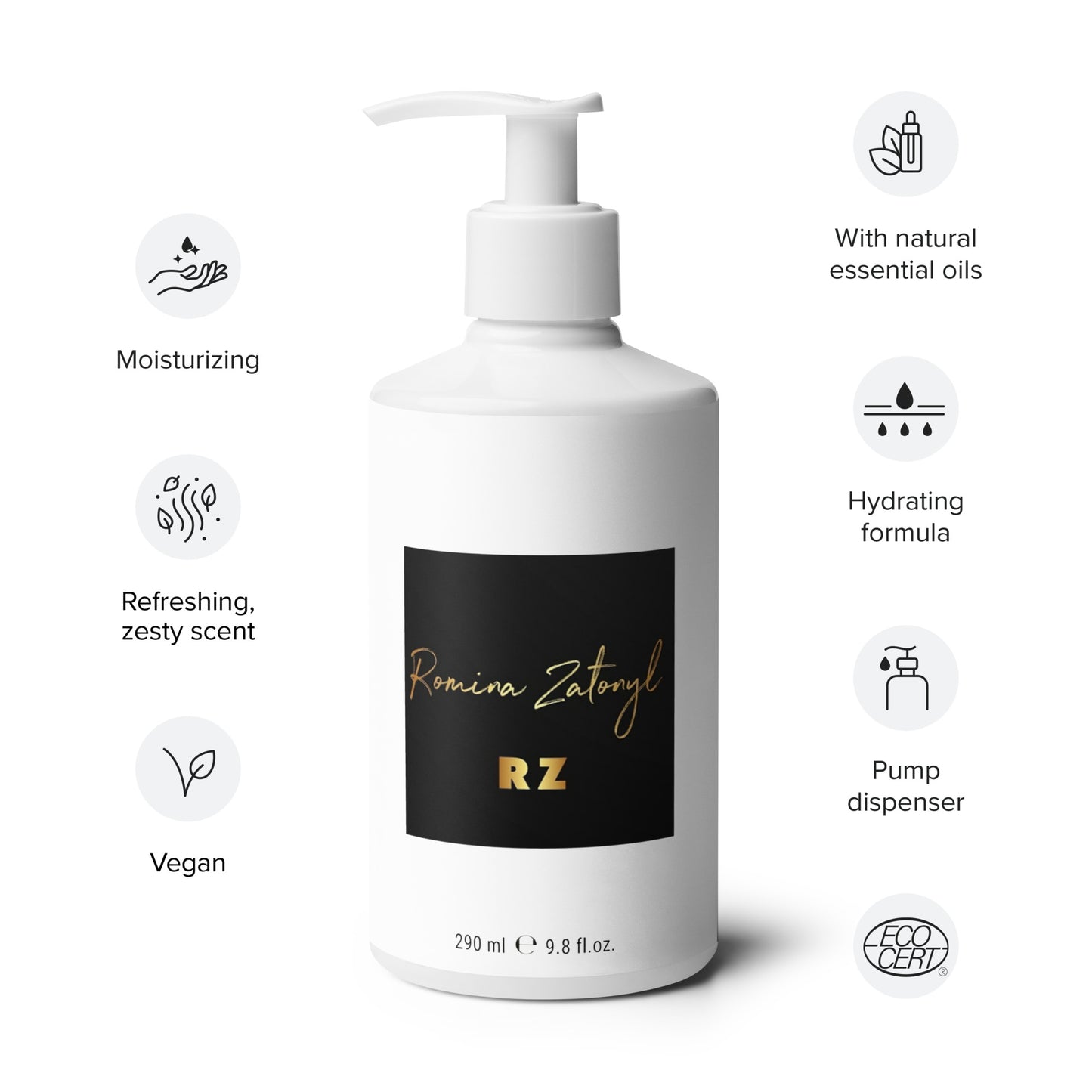 Crema hidratante refrescante para manos y cuerpo RZ