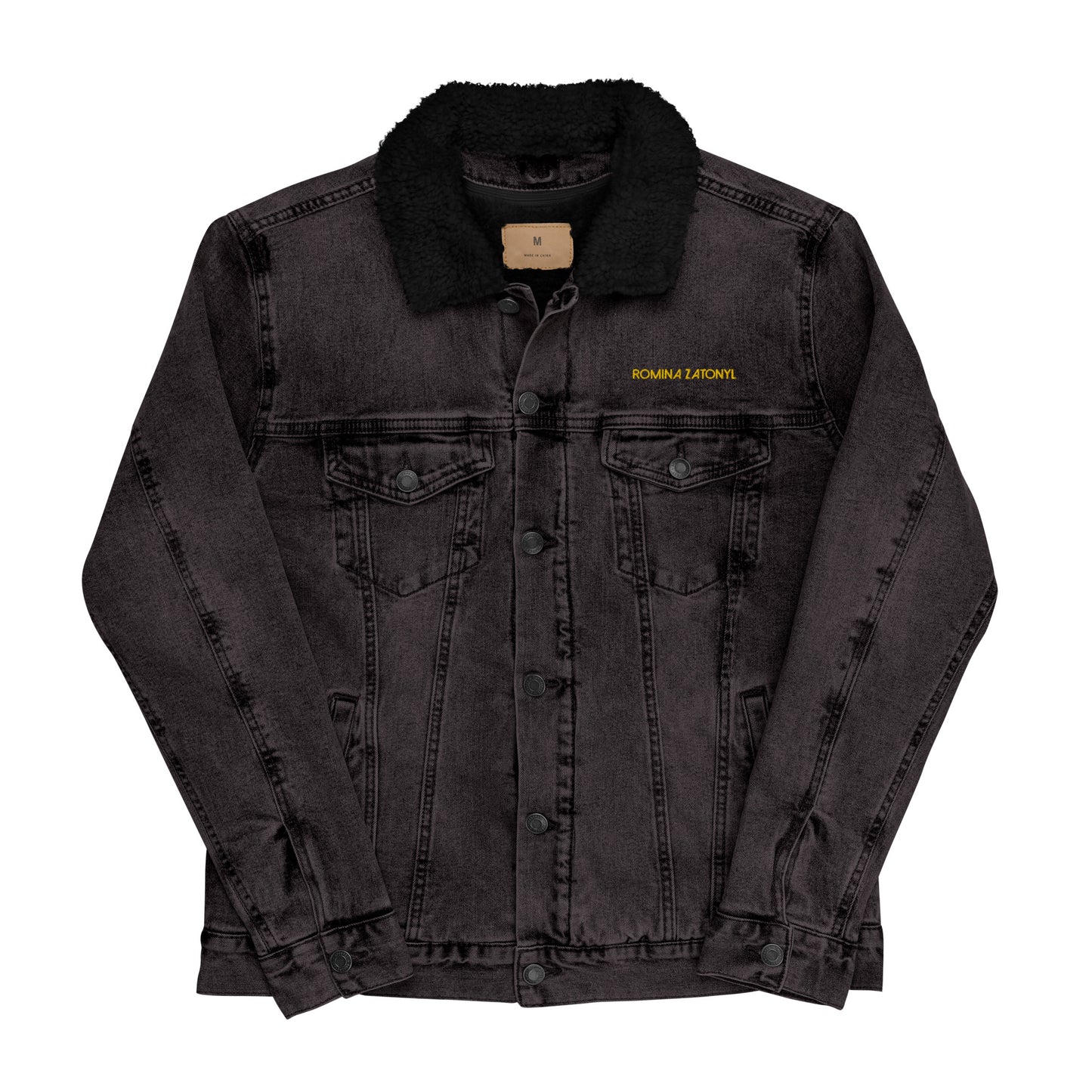 Chaqueta vaquera bordada con borreguillo RZ unisex