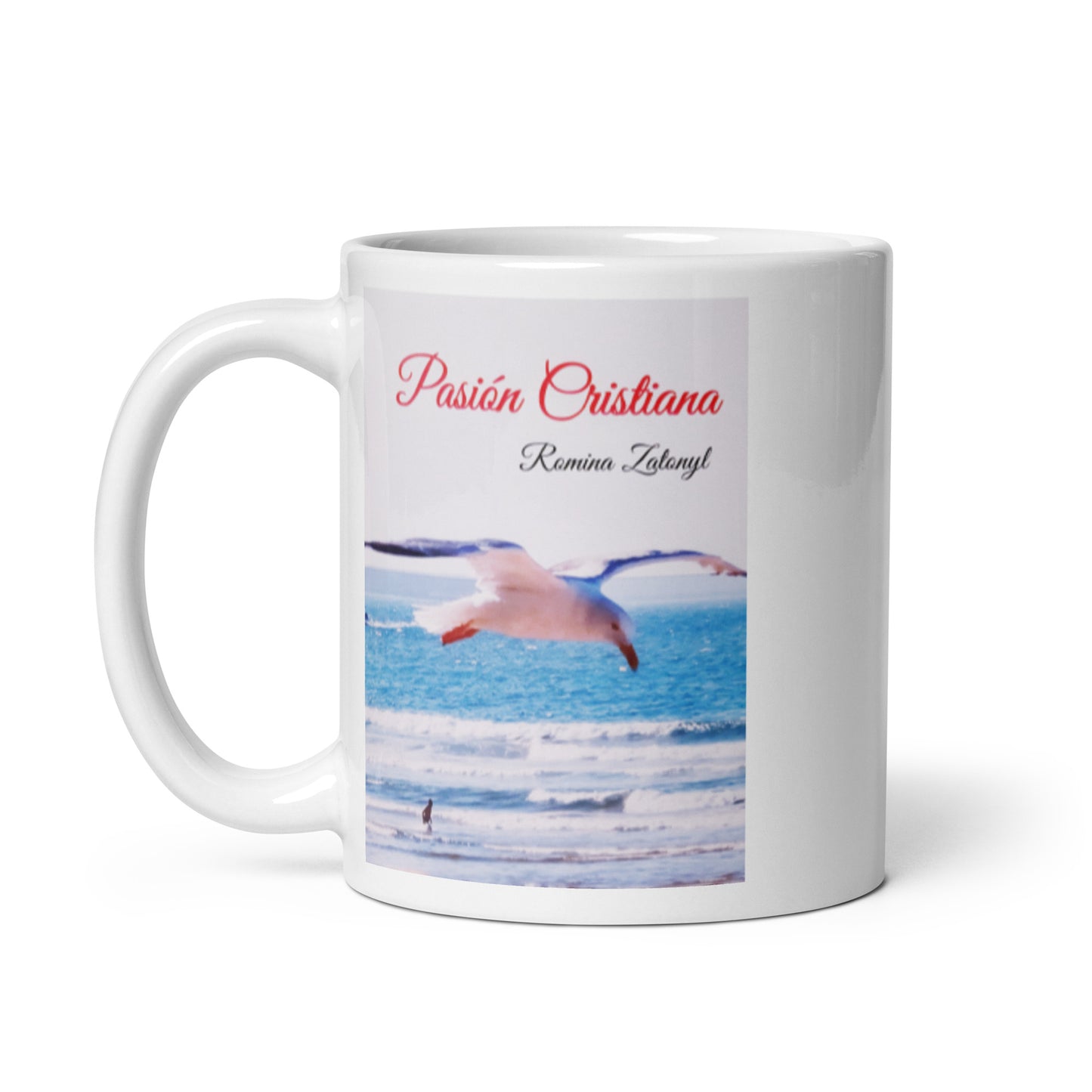 Taza blanca brillante Pasión Cristiana
