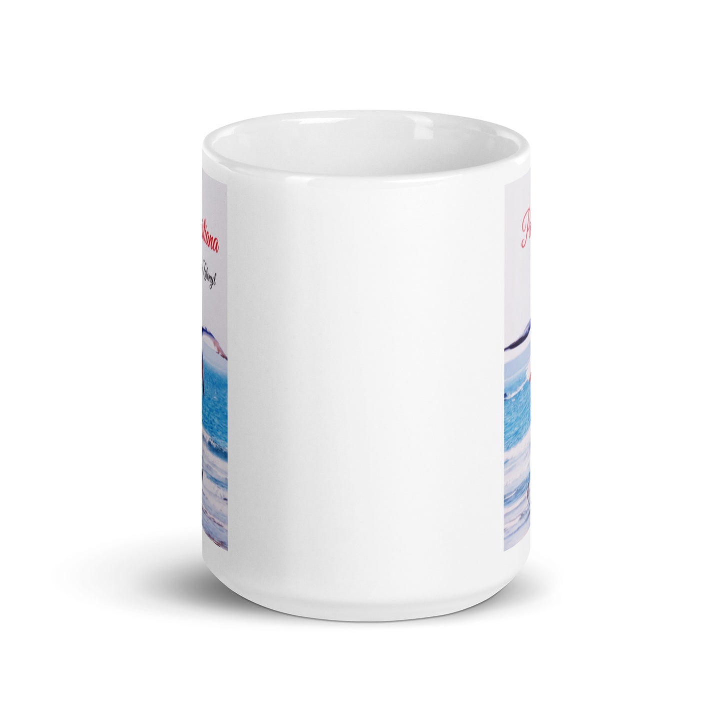Taza blanca brillante Pasión Cristiana