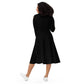 Vestido midi negro liso RZ