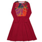 Vestido midi RZ con manga larga all over