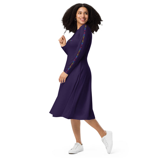 Vestido midi RZ, liso