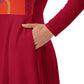 Vestido midi RZ con manga larga all over