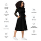 Vestido midi negro liso RZ
