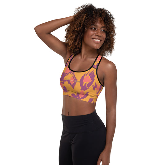 Sujetador deportivo con relleno RZ Leopard
