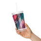 Vaso de plástico transparente del Ministerio de Liberación