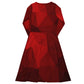 Vestido midi rubí all over RZ