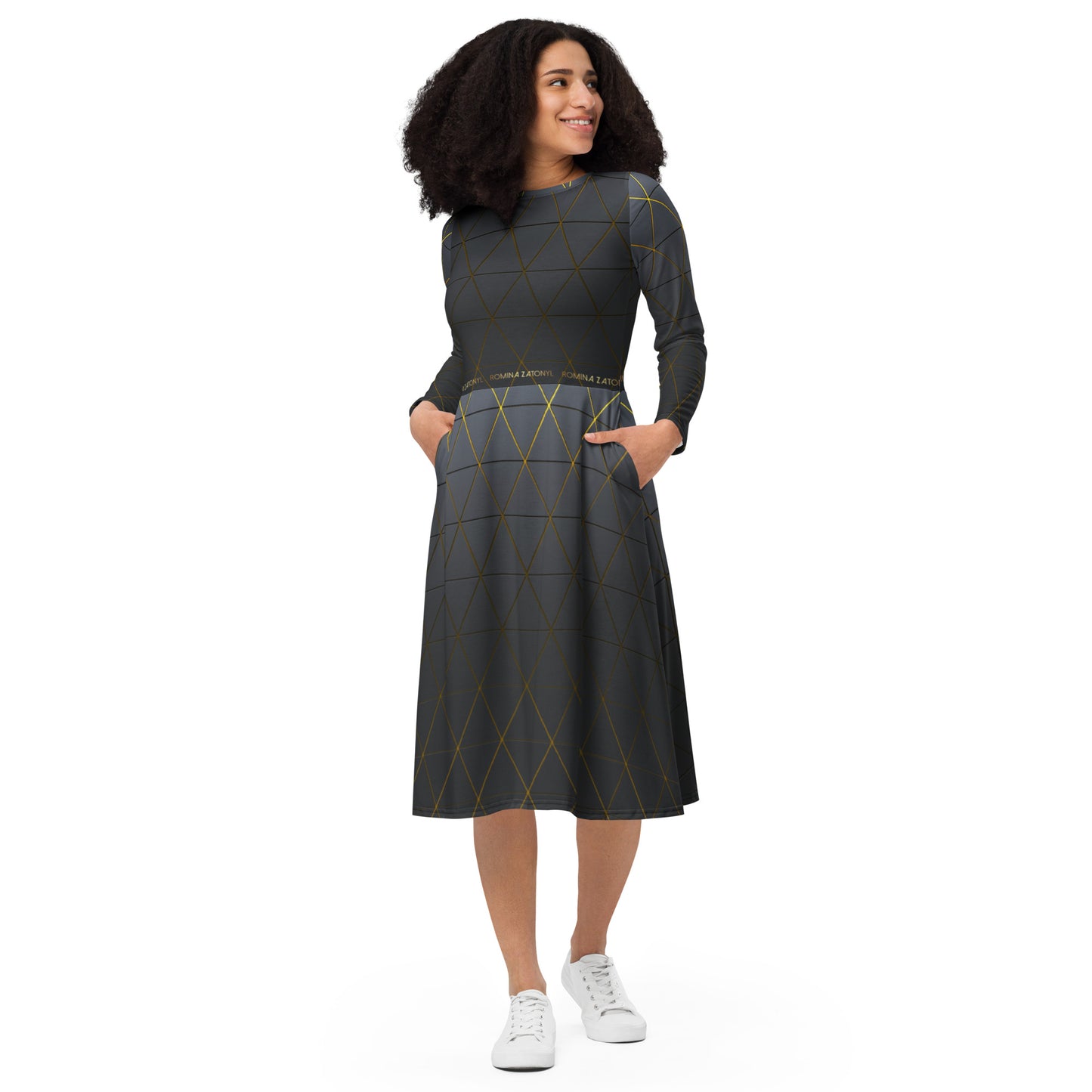 Vestido midi all over RZ