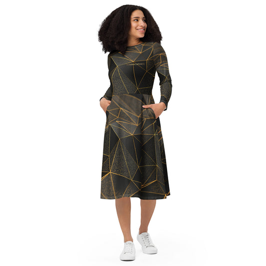 Vestido midi all over RZ