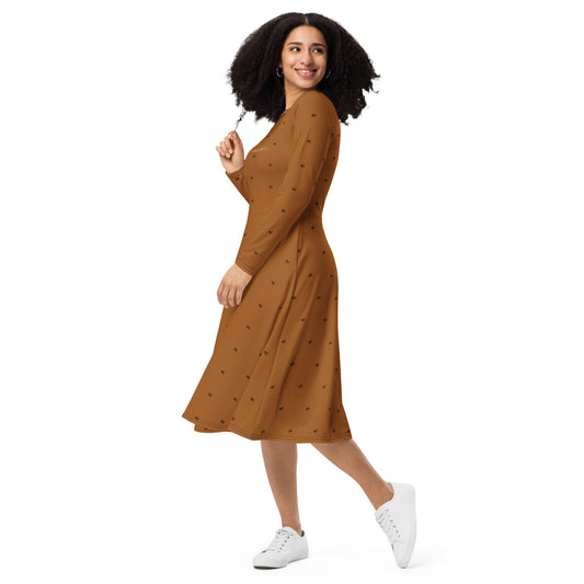 Vestido midi all over RZ