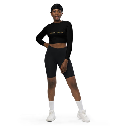 Crop top de manga larga de poliéster reciclado RZ