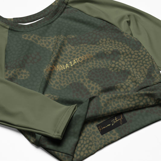 Crop top de poliéster RZ camuflado
