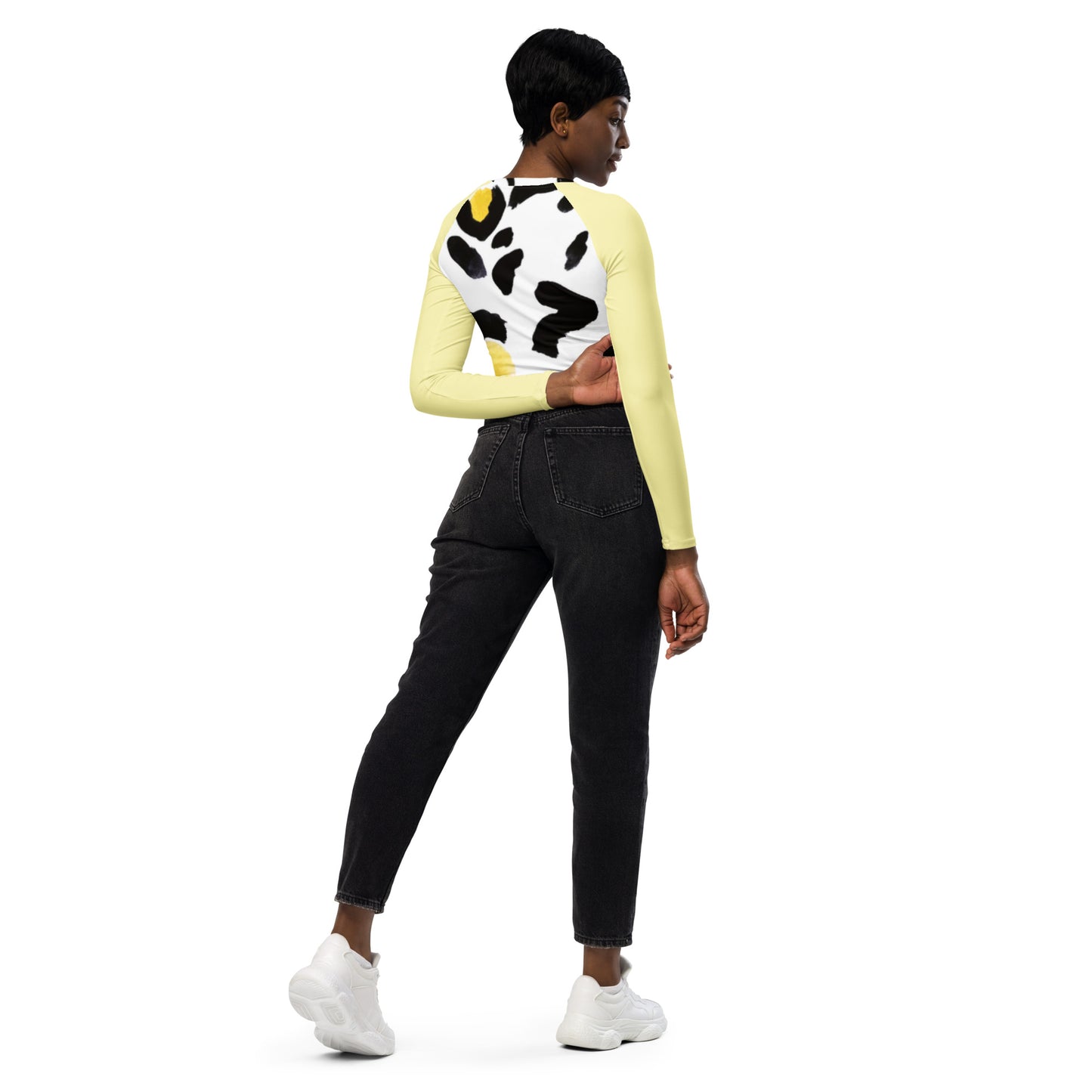 Crop top de poliéster RZ Leopard