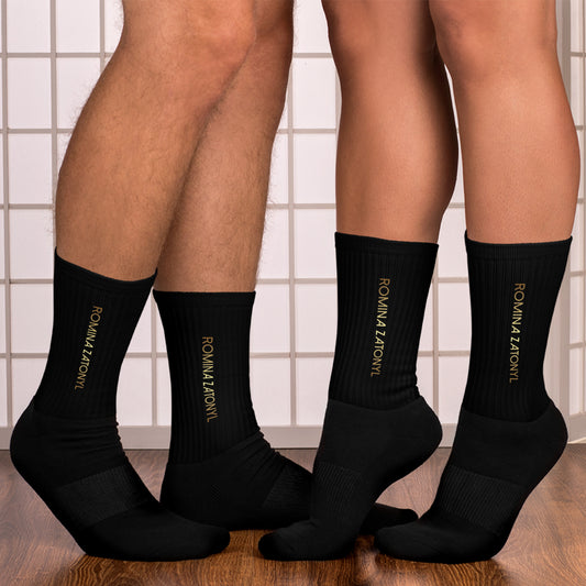 Calcetines RZ en negro liso, unisex