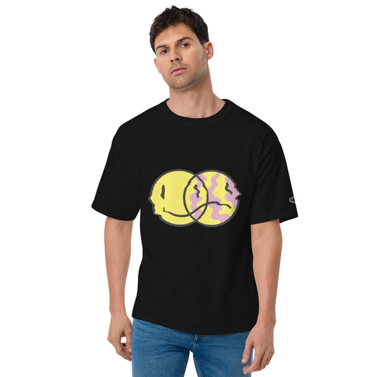 Camiseta bordada/doble estampado Champion, hombre