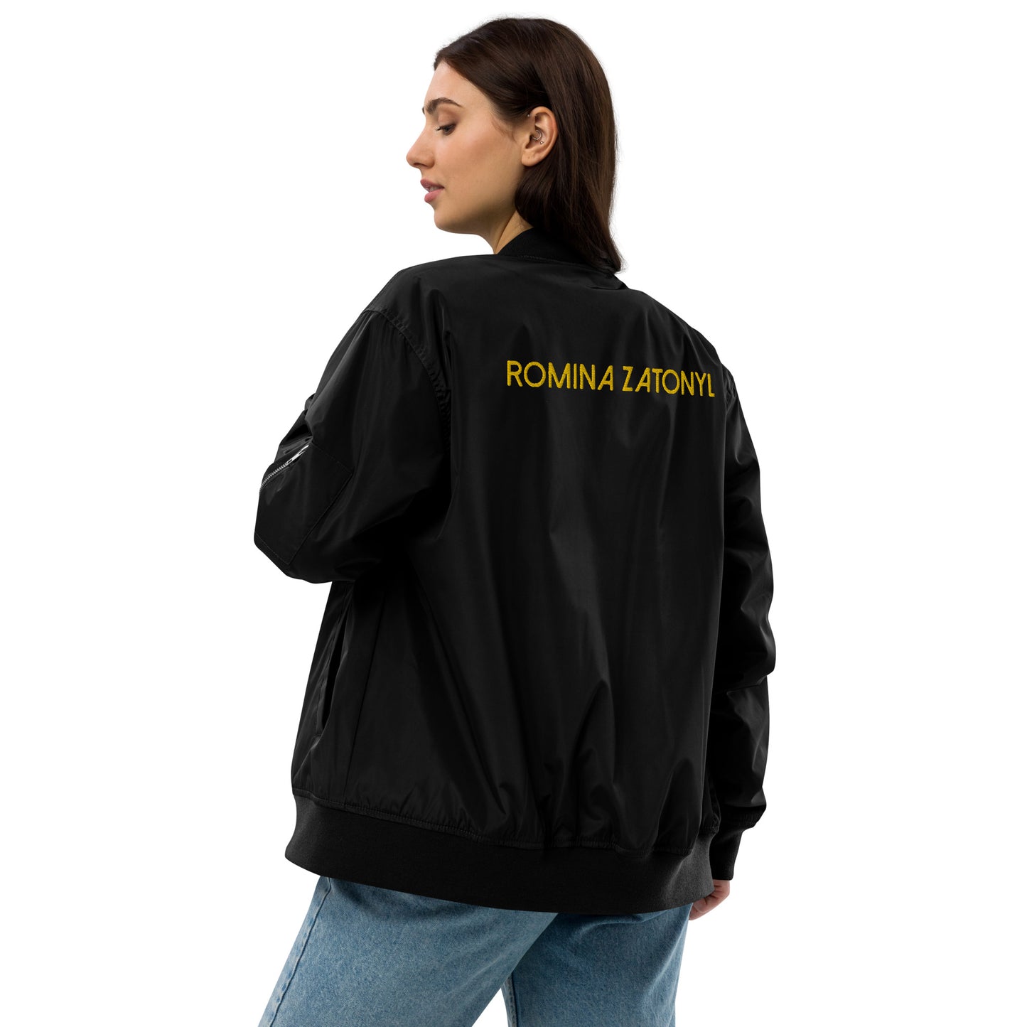 Chaqueta doble bordado bomber premium RZ unisex