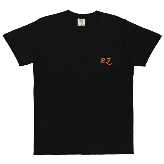 Camiseta con bolsillo teñida unisex RZ