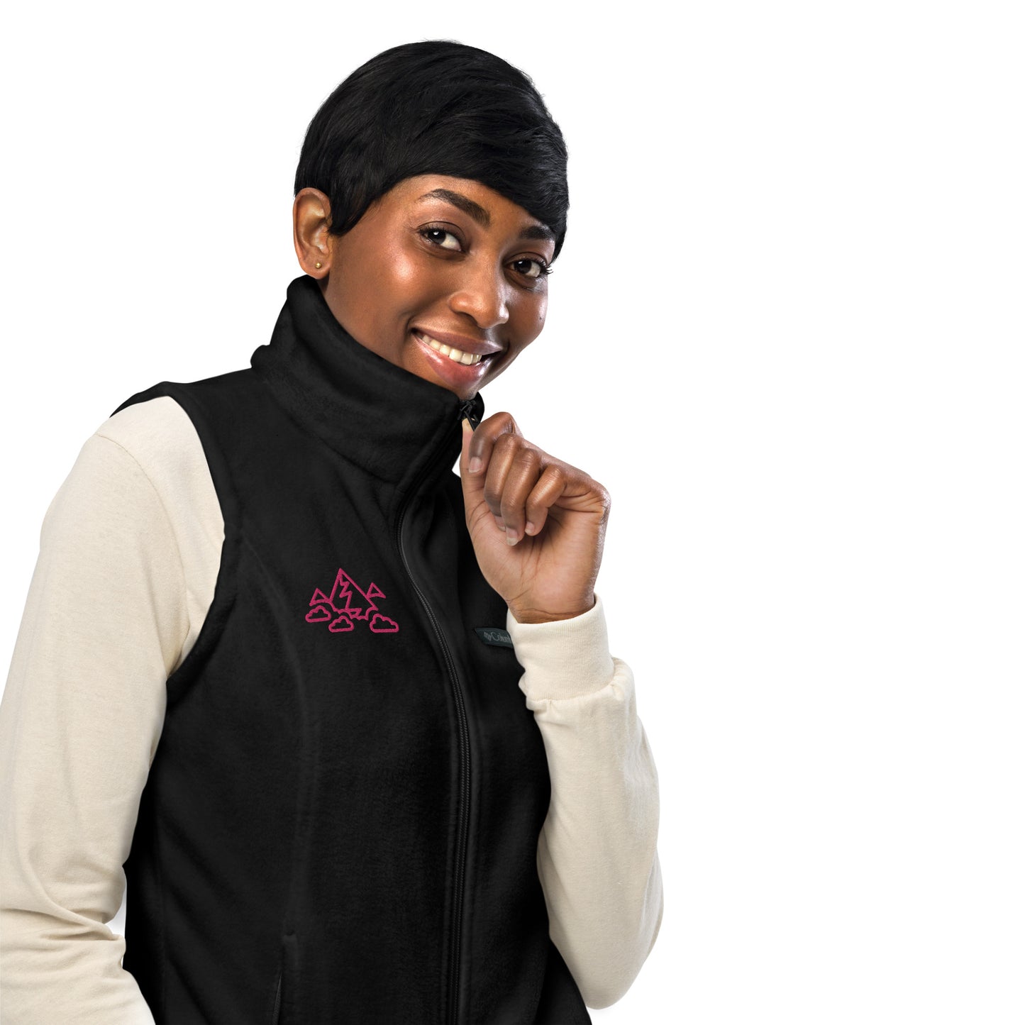 Chaqueta polar Columbia bordada mujer